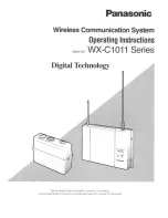 Preview for 1 page of Panasonic WX-C1011 Series Operating Instructions Manual