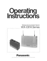 Предварительный просмотр 1 страницы Panasonic WX-C910 Series Operating Instructions Manual