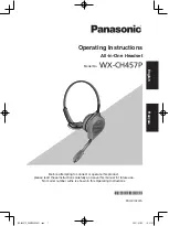 Panasonic WX-CH457P Operating Instructions Manual preview