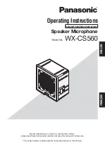 Предварительный просмотр 1 страницы Panasonic WX-CS560 Operating Instructions Manual