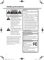 Preview for 2 page of Panasonic WX-SE200P Operating Instructions Manual