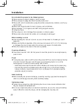 Preview for 22 page of Panasonic WX-SR204P Operating Instructions Manual