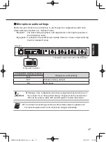 Preview for 47 page of Panasonic WX-SR204P Operating Instructions Manual