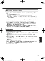 Preview for 71 page of Panasonic WX-SR204P Operating Instructions Manual