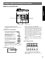 Предварительный просмотр 41 страницы Panasonic WXC3010 - CENTER MODULE - MULTI LANGUAGE Operating Instructions Manual