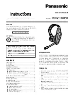 Panasonic WXCH2050 - WIRELESS ORDER TAKER Instructions Manual preview