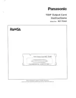 Panasonic WZ-TDADP Instructions preview
