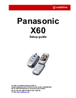 Panasonic X60 Setup Manual preview