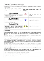 Preview for 3 page of Panasonic YW-50DNW Operating Instructions Manual