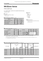 Preview for 1 page of Panasonic Zener Diodes MAZQxxx Series Specifications