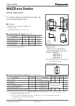 Panasonic Zener Diodes MAZSxxx Series Specifications предпросмотр