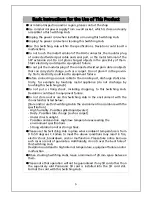 Preview for 9 page of Panasonic ZEQUO 2200 Operating Instructions Manual