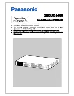 Preview for 1 page of Panasonic ZEQUO 6400 Operating Instructions Manual