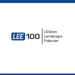 PANAVISION LEE Filters Lee 100 Quick Start Manual предпросмотр