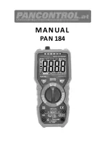 PANCONTROL PAN 184 Manual preview