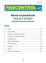 Preview for 74 page of PANCONTROL PAN IR-T42 MED Manual