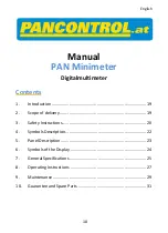 Preview for 18 page of PANCONTROL PAN Minimeter Manual