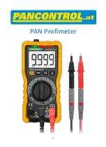 PANCONTROL PAN Profimeter Manual preview