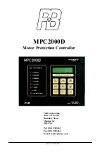 Предварительный просмотр 1 страницы P&B MPC2000D Manual