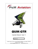 Preview for 1 page of P&M Aviation QUIK-GTR Operator'S Manual