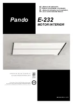 Pando E-232 User And Installation Manual предпросмотр