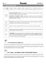 Предварительный просмотр 70 страницы Pando INOXPAN S.L User And Installation Manual