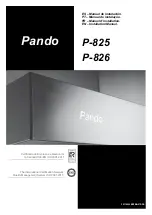 Pando P-825 Installation Manual предпросмотр