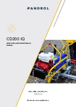 Предварительный просмотр 1 страницы PANDROL CD200 IQ Operation And Maintenance Manual