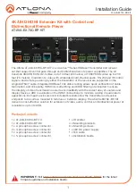 Panduit ATLONA AT-AVA-EX70C-BP-KIT Installation Manual preview