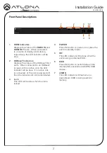 Preview for 2 page of Panduit ATLONA AT-HDR-CAT-8 Installation Manual