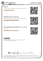 Preview for 8 page of Panduit ATLONA AT-HDR-CAT-8 Installation Manual