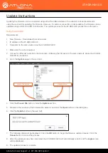 Предварительный просмотр 1 страницы Panduit Atlona AT-HDR-H2H Series Update Instructions