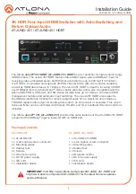 Panduit Atlona AT-JUNO-451 Installation Manual предпросмотр