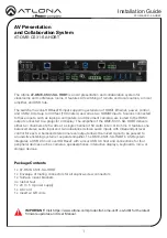 Preview for 1 page of Panduit ATLONA AT-OME-CS31-SA-HDBT Installation Manual