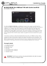 Предварительный просмотр 1 страницы Panduit Atlona AT-UHD-EX-70C-RX Installation Manual