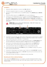 Preview for 9 page of Panduit ATLONA AT-UHD-SW-510W-KIT Installation Manual