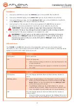 Preview for 3 page of Panduit ATLONA HDR-EX-70-2PS Installation Manual