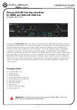 Panduit ATLONA OMEGA AT-OME-MH21-CP Installation Manual предпросмотр