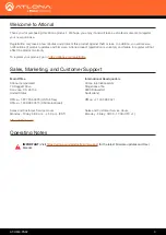 Preview for 3 page of Panduit Atlona Omega AT-OME-PS62 Instructions Manual