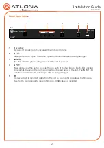 Предварительный просмотр 2 страницы Panduit ATLONA Opus AT-OPUS-RX41 Installation Manual