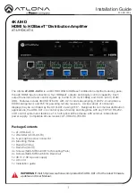 Panduit Atlona UHD-CAT-4 Installation Manual preview