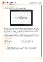 Panduit Atlona Velocity AT-VTPG-1000VL-BL Installation Manual preview