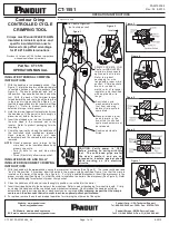 Panduit Contour Crimp CT-1551 Operation Manual предпросмотр