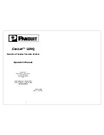 Preview for 1 page of Panduit COUGAR LS9Q Operator'S Manual