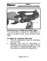 Preview for 7 page of Panduit MEHT Operation Instructions Manual