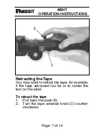 Preview for 8 page of Panduit MEHT Operation Instructions Manual