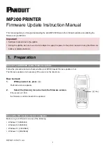 Preview for 1 page of Panduit MP200 Firmware Update Instruction Manual