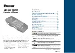 Panduit MP200 Operator'S Manual preview