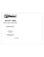 Preview for 1 page of Panduit PanTher LS8EQ Operator'S Manual