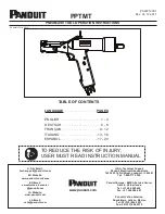 Panduit PPTMT Operation Instructions preview